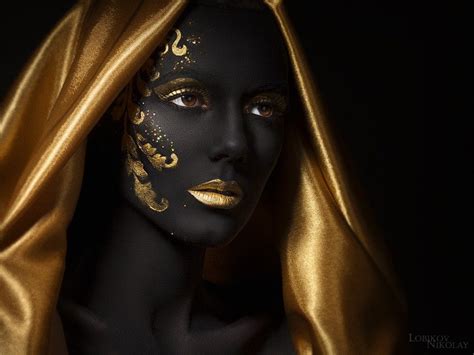 Black And Gold Imgur Gold Face Paint Face Art Gold Face