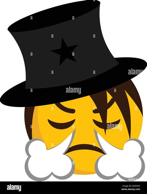 Angry Magician Emoji Blowing Wind From Its Nose Stock Vector Image