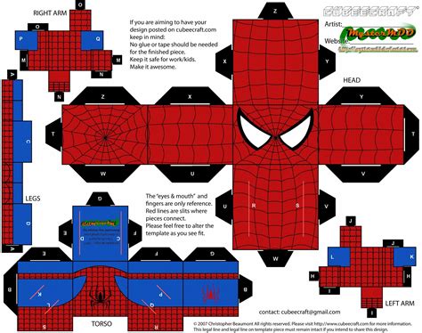 Spider Man Papercraft Toy Free Printable Papercraft Templates