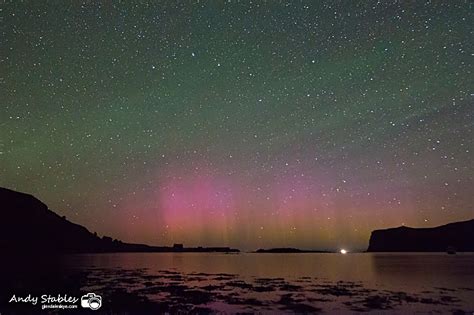 The Aurora Borealis Northern Lights In Glendale Isle Of Skye