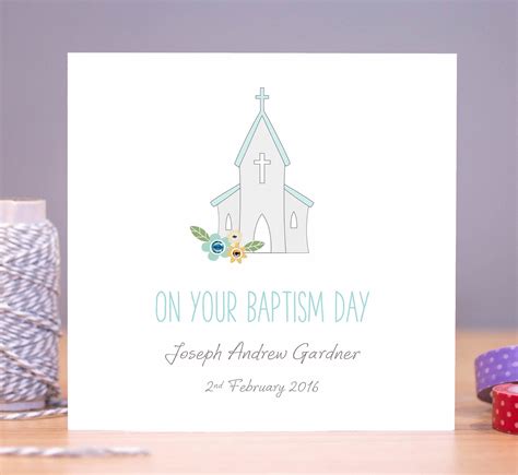 Personalised Handmade Baptism Card Personalised Baptism Card Etsy Uk