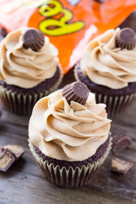 Chocolate Cupcakes With Peanut Butter Frosting Just So Tasty