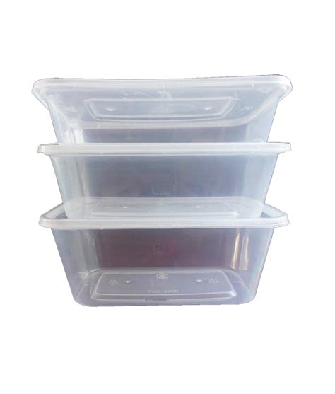 Rectangle Plastic Container With Lid Clear