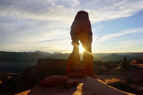Catching The Sunset Through Delicate Arch Arches National Park Oc