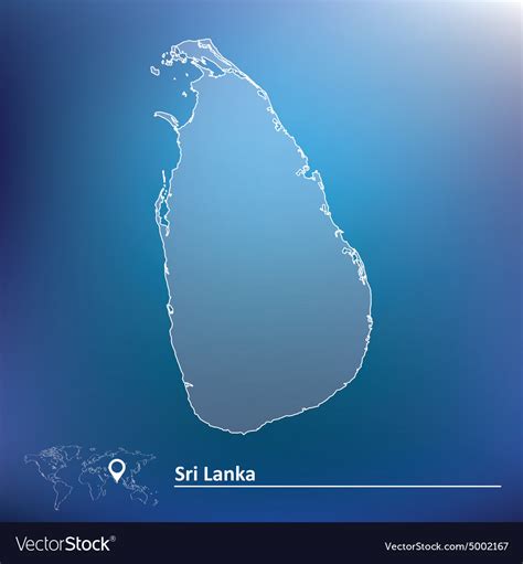 Map Of Sri Lanka Royalty Free Vector Image Vectorstock