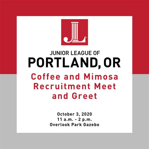 Fall Recruitment Meet And Greet Junior League Of Portland Or