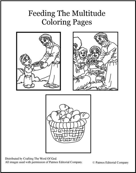 jesus feeds the 5000 coloring pages
