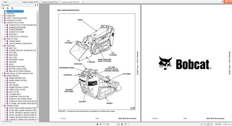 Bobcat Mini Track Loader Mt52 Mt55 Service Manuals