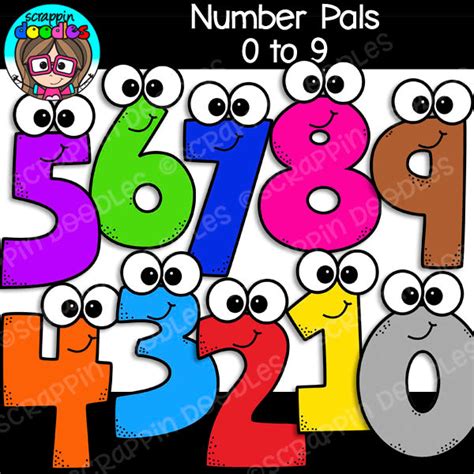 Number Pals Clip Art Scrappin Doodles