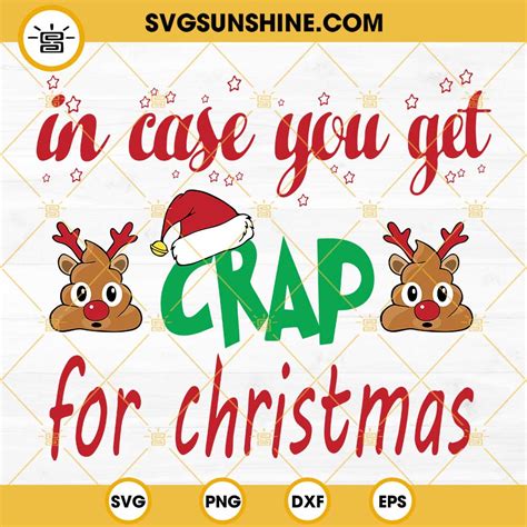In Case You Get Crap For Christmas Svg Christmas Toilet Paper Svg