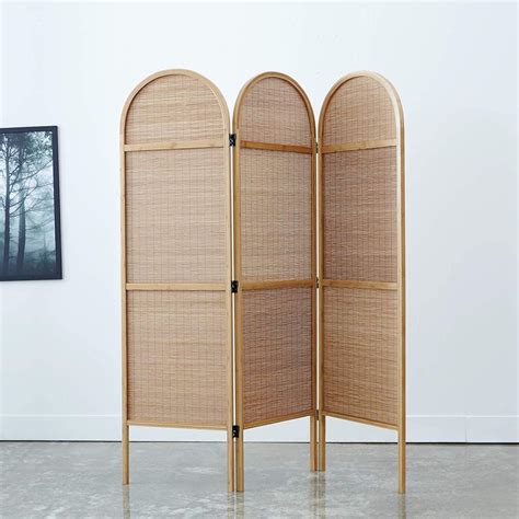 Amazon.com: Livinia Bamboo Room Divider, 3-Panel Folding Privacy Screen