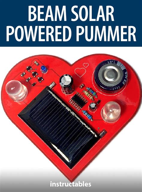 Beam Solar Powered Pummer Heart Shaped Pcb Solar Power Beams