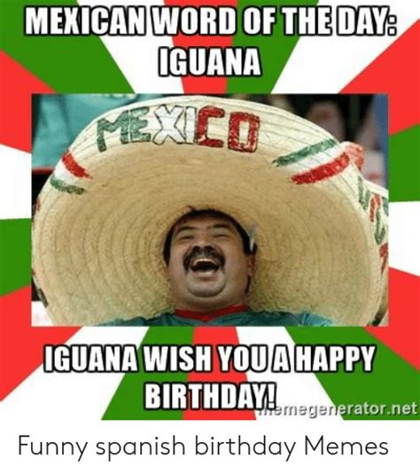 Mekican Word Oftheday Guana Iguana Wish Youhappy Birthday