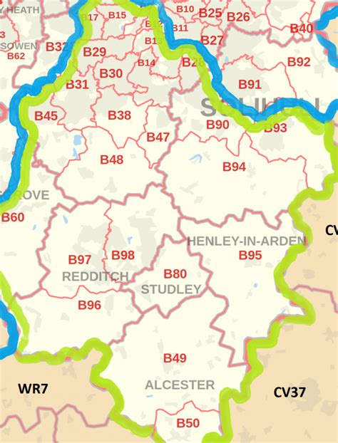 Birmingham Postcode Map B Postcode Area Map Logic Vro