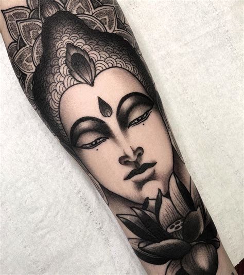 Buddha Lotus Flower Tattoo