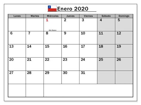 Pin On Calendario Enero 2020