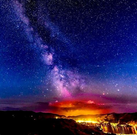 Stunning Colors And Stars How Beautiful Nature Shines Sky Full Of