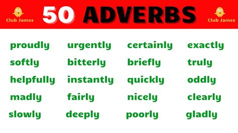 They are commonly formed by adding ly. based on placement alone, the same manner adverbs can take on slightly (or drastically) different meanings. 50 Adverbs in English - YouTube