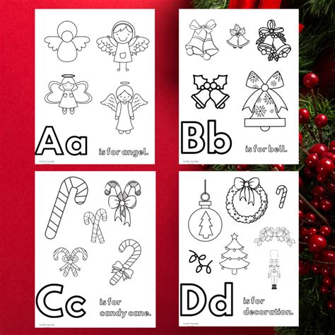 Christmas Alphabet Coloring Pages Free Printable For Kids Of All Ages