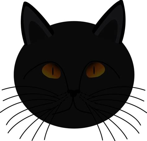 Black Cat Face Vectors Graphic Art Designs In Editable Ai Eps Svg