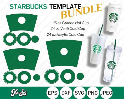 Starbucks Cup Templates Svg Starbucks Tumbler Templates Svg Etsy