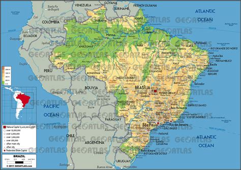 Physical Map Brazil