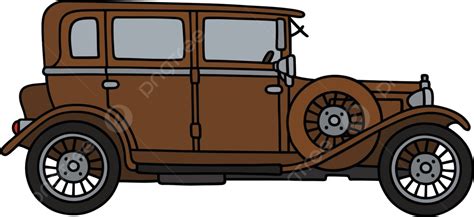 The Vintage Brown Car Car Classic Cartoon Vector Car Classic Cartoon