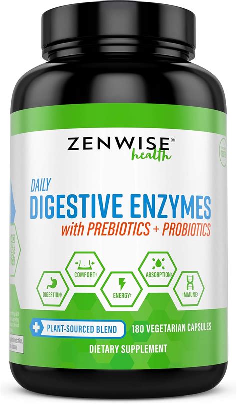 Digestive Enzymes Plus Prebiotics And Probiotics 1000mg Natural