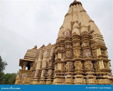 Khajuraho Temple Madhya Pradesh India Unesco Heritage Site Stock