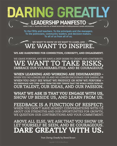 Manifesto Daring Greatly