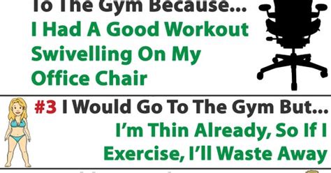 5 Funny Excuses For Avoiding The Gym Workout Exercises Funny And Jokes