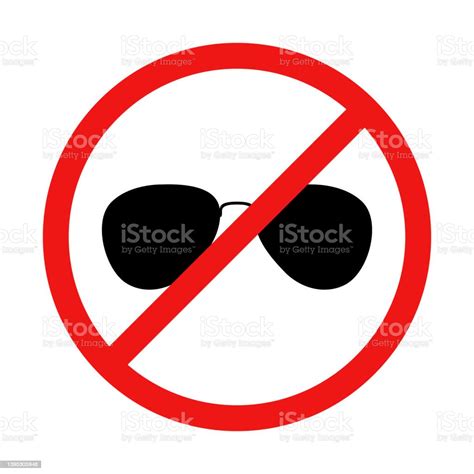 No Sunglasses Sign On White Background Stock Illustration Download