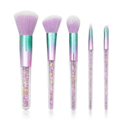Buy Purple Crystal Makeup Brush Set Diamond Handle