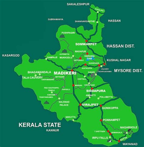 Karnataka is one of the outstanding states in south west india. Map of coorg | Map, Route, Farmer