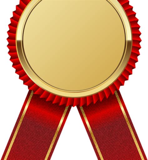 Download Ribbon Clipart Gold Medal With Red Png Image Frames Gold