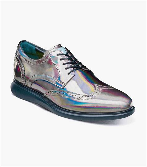 Fuel Reflect Iridescent Wingtip Oxford Mens Dress Shoes