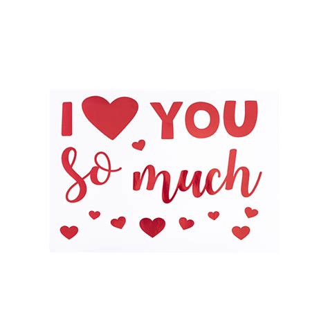 Sticker I Love You So Much Pack 10 Red 20x28cml