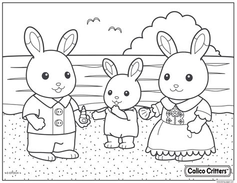 Calico critter of the day: Calico Critters Beach Shell Coloring Pages Printable for ...