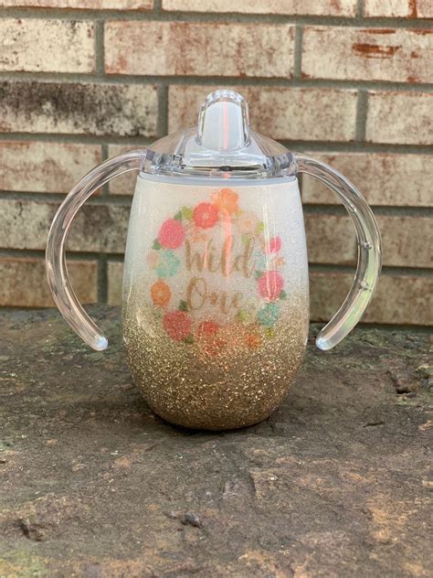 Sippy Cup Stainless Steel Epoxy Glitter Sippy Cup Custom Etsy Sippy