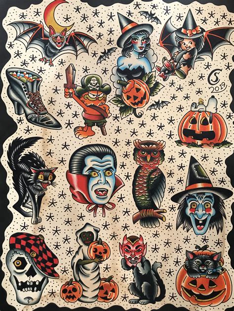 Discover 74 Halloween Traditional Tattoos Incdgdbentre