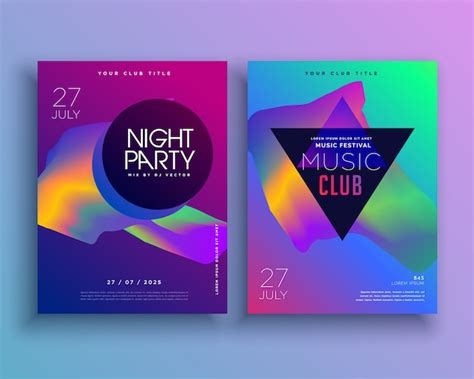 Colorful Party Flyer Template Vector Free Download