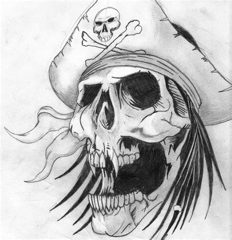Pirate Skull By Twizted Thomas On Deviantart Pirate Skull Tattoo
