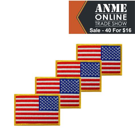 Gi Us Army Flag Patches Pack Of 40 Pna Surplus
