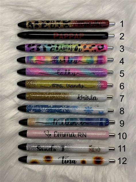 Pens Tools T Pens Custom Pens Resin Pens Personalized Glitter Pen