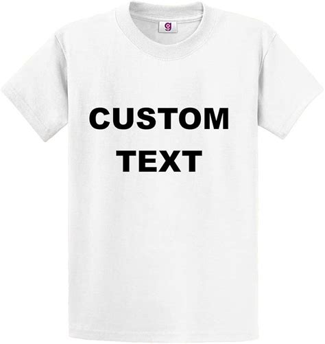 Personalized Custom Text T Shirt Any 1 Color Custom Text Print Xlarge