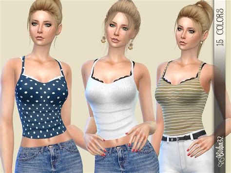 Olivia Tank Top By Birba32 From Tsr Sims 4 Downloads
