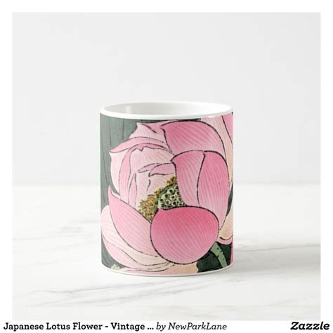 Japanese Lotus Flower Vintage Fine Art Mug Zazzle Japanese Lotus