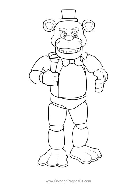 Freddy Fazbear Fnaf Coloring Page For Kids Free Five Nights At Freddy