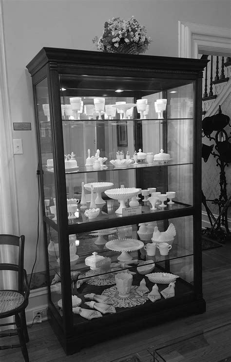Ypsilanti Historical Society Milk Glass Display Ann Arbor District Library
