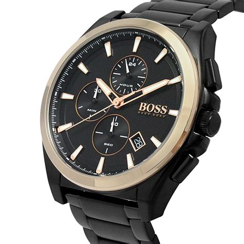 Hugo Boss Mens Quartz Black Stainless Steel Black Dial 46mm Watch